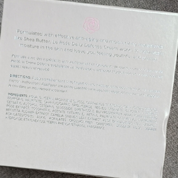 Pearl de Flore Le Rose Daily Defense Cream NWT 1.76 oz. - Picture 4 of 5